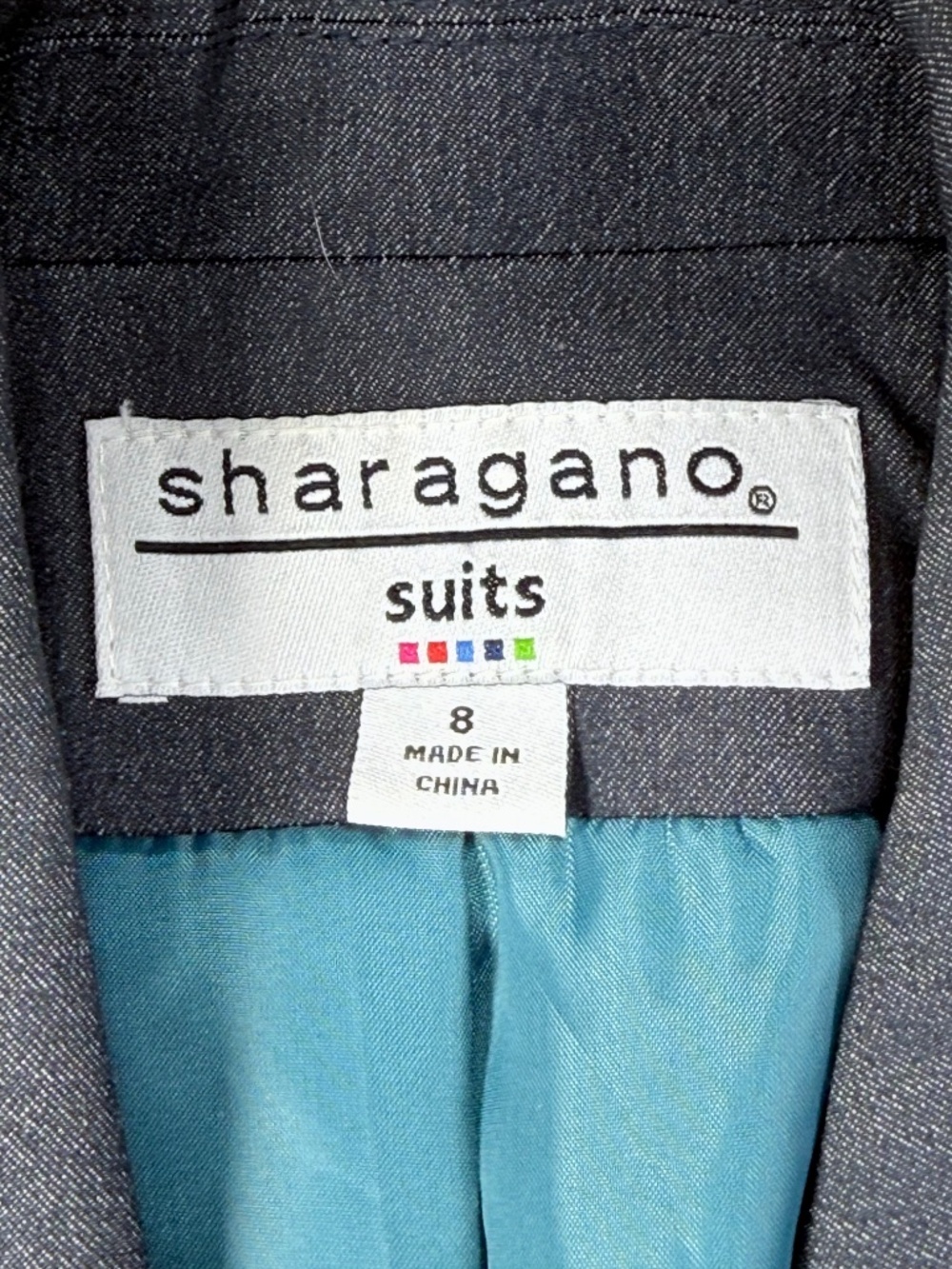 Sharagano Suits Grey Belted Safari Utility Jacket Blazer Size 8 - Picture 3 of 5
